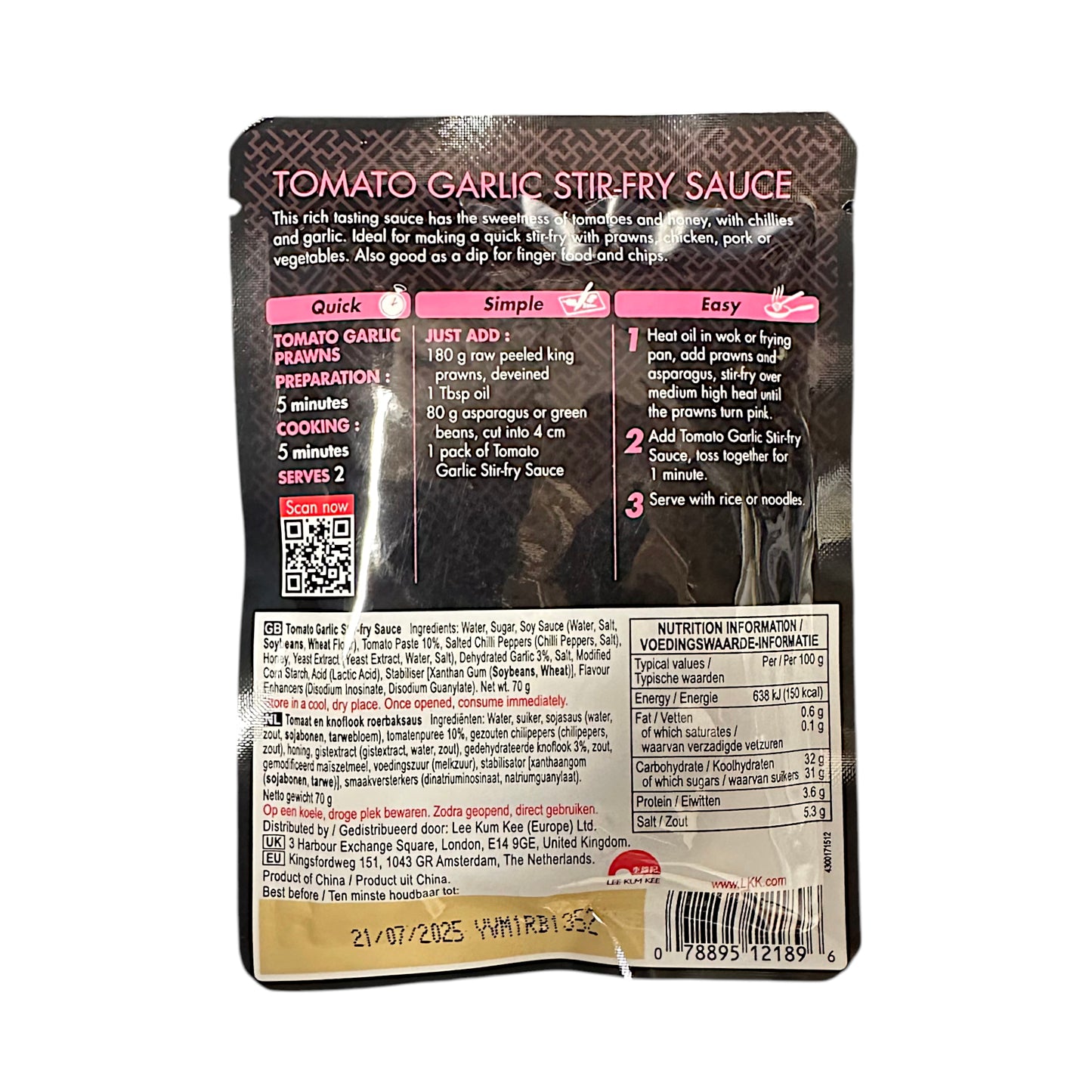 LEE KUM YEE Honey Soy / Kung Pao / Spicy Garlic / Tomato Garlic / Tom Yum / Umami Stir Fry Soup Base - 2 packs