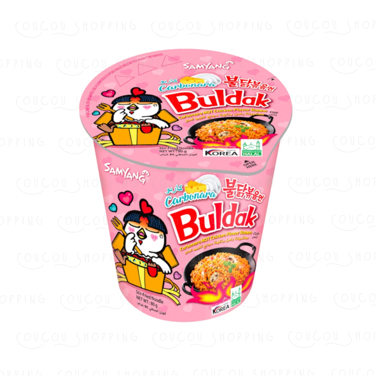 SAMYANG Ramen Cups Original / Carbonara / 2x Spicy - 2 x 80 gr. cups