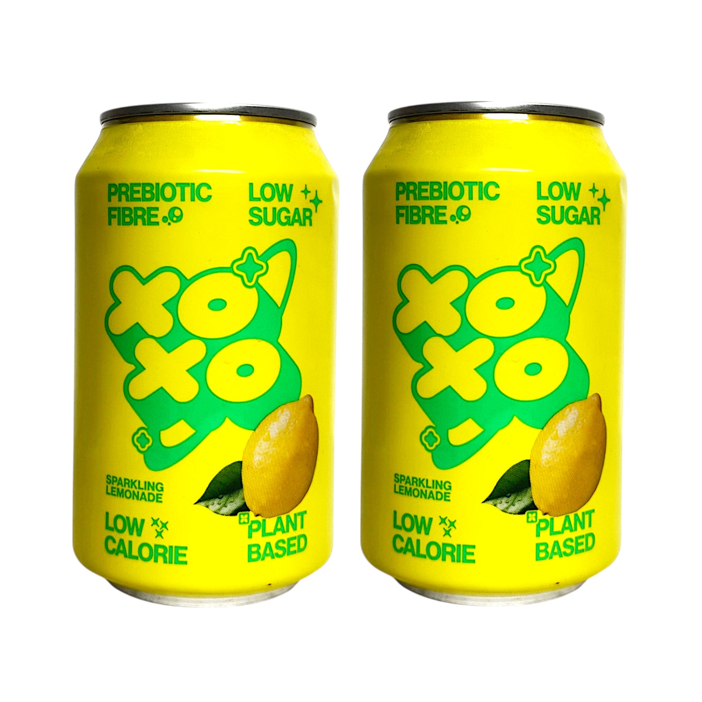 XOXO Tropical Fruit / Watermelon / Lemonade / Ginger Lemon Sparkling Prebiotic Soda - 2 x 330 ml can