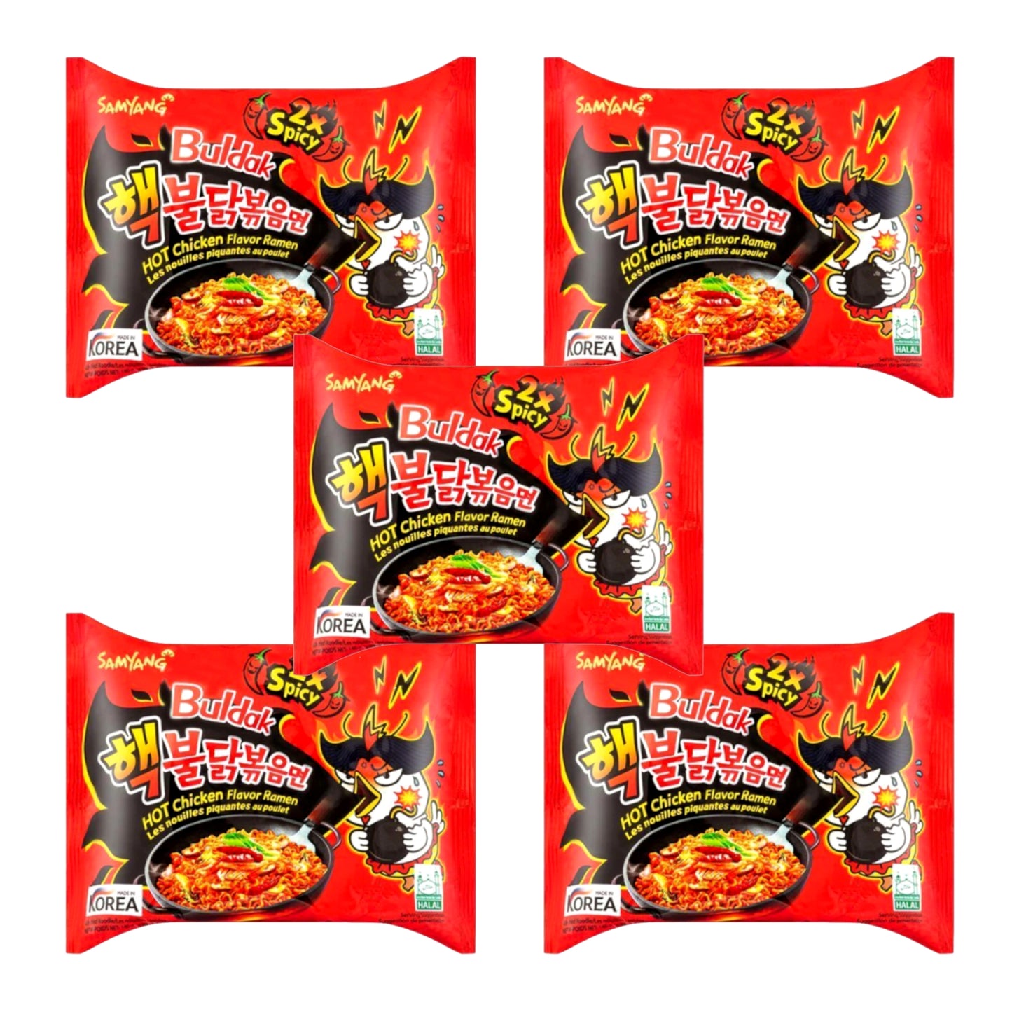 Samyang 2x SPICY Instant Noodles Ramen 1/2/3/4/5/10/20 packs