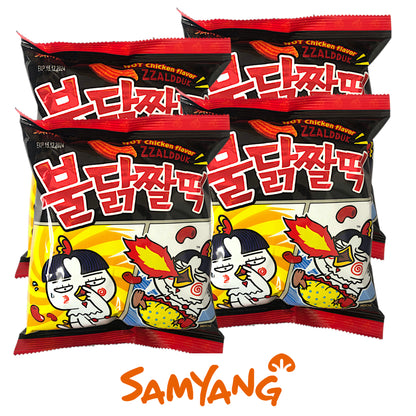 SAMYANG Zzaldduck Snack Topokki Shape Hot Chicken Flavour - 2 x 120 gr. pack