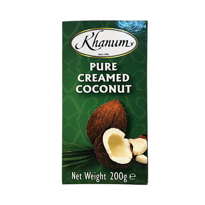 KHANUM Pure Creamed Coconut - 200 gr pack