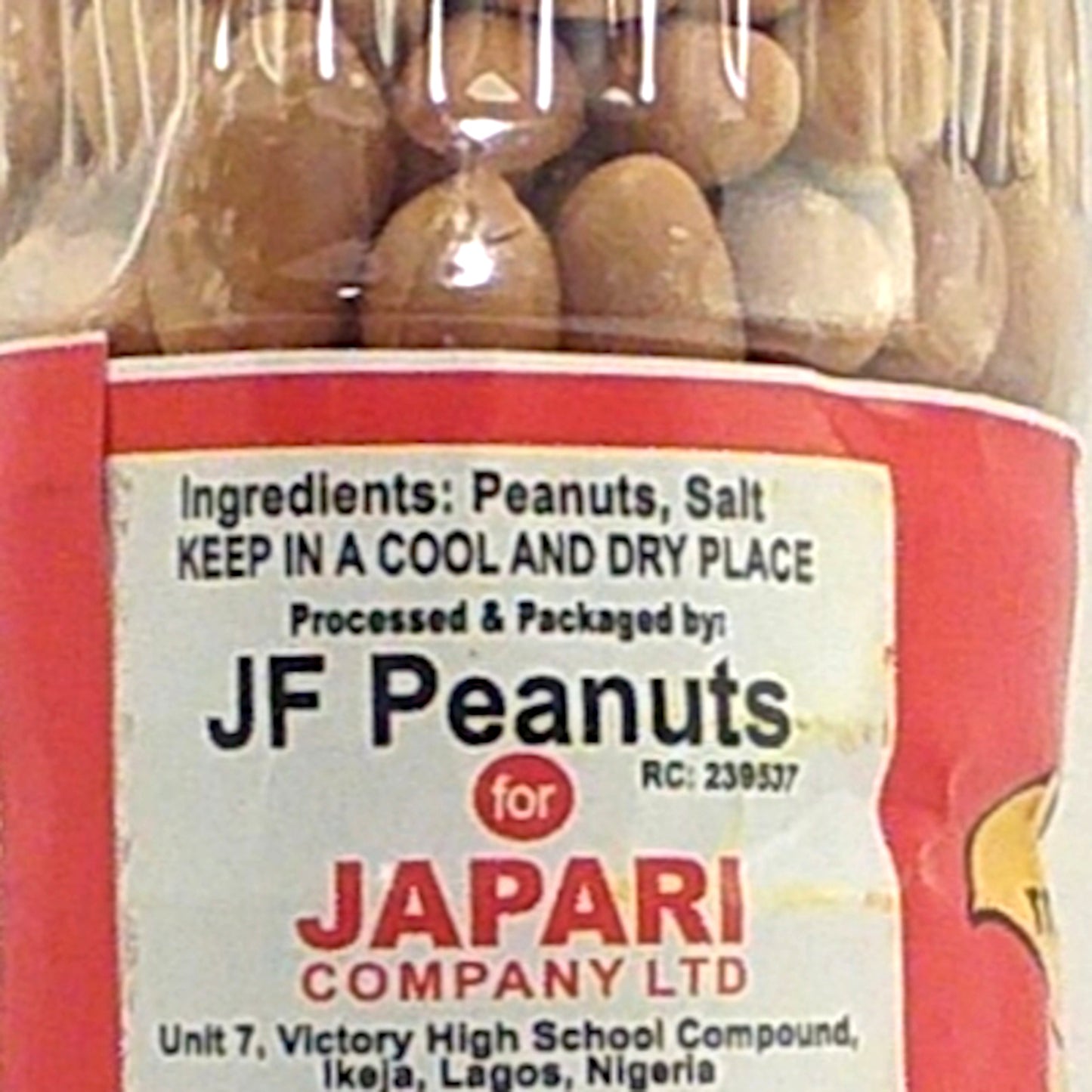 HAFFINIQUE JAPARI Roasted Nigerian Peanuts - 2 x 250 gr. pack