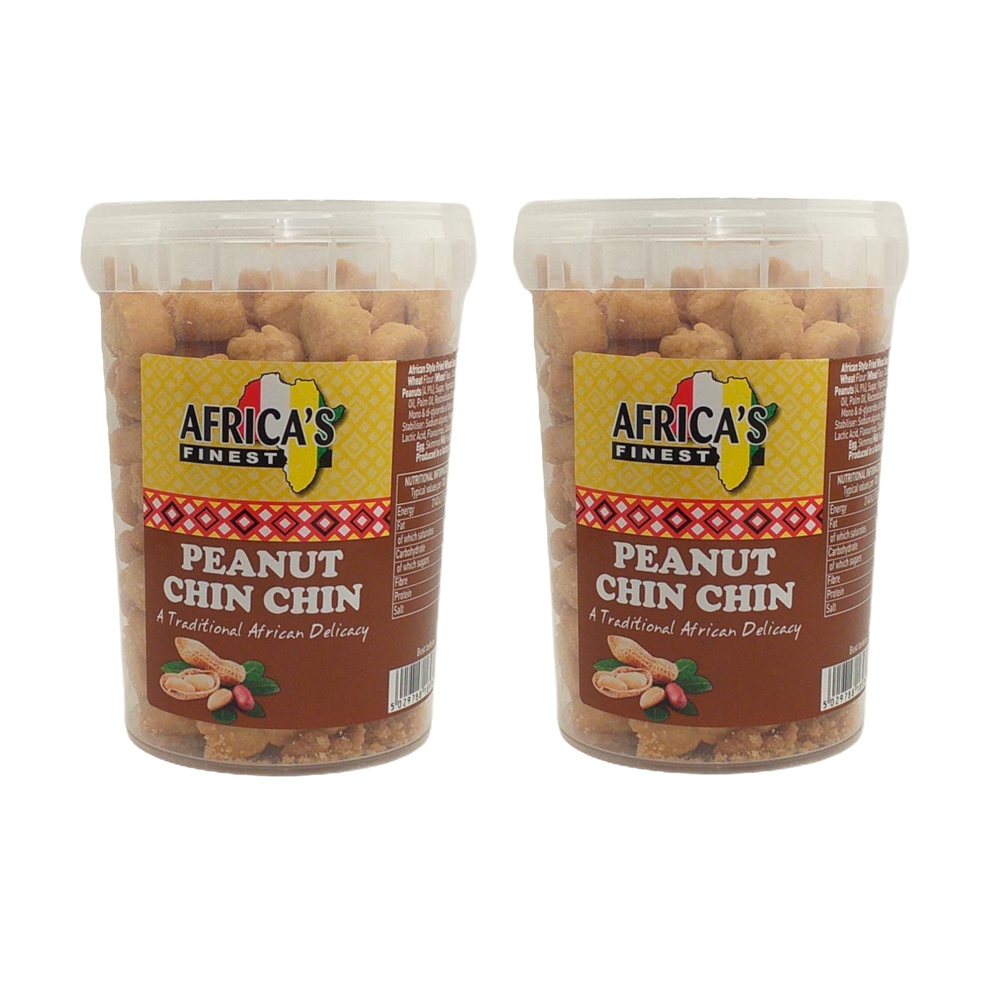 AFRICA FINEST Chin Chin Original / Peanut - 2 x 250 gr. pack