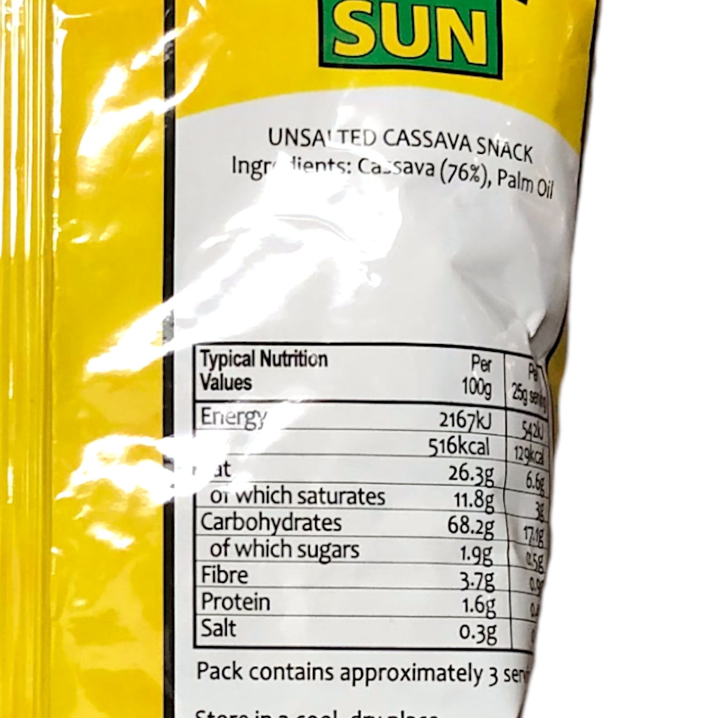 TROPICAL SUN Cassava Chips Unsalted / Salted / Barbecue / Chilli - 2 x 80 gr. pack