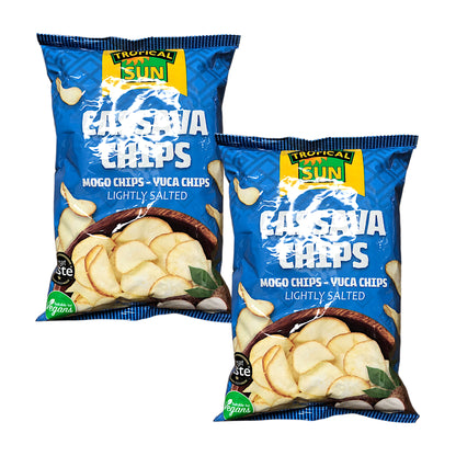 TROPICAL SUN Cassava Chips Unsalted / Salted / Barbecue / Chilli - 2 x 80 gr. pack