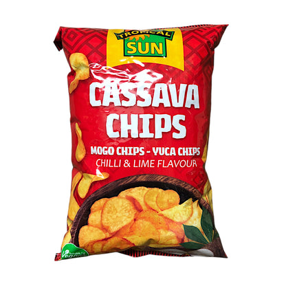 TROPICAL SUN Cassava Chips Unsalted / Salted / Barbecue / Chilli - 2 x 80 gr. pack