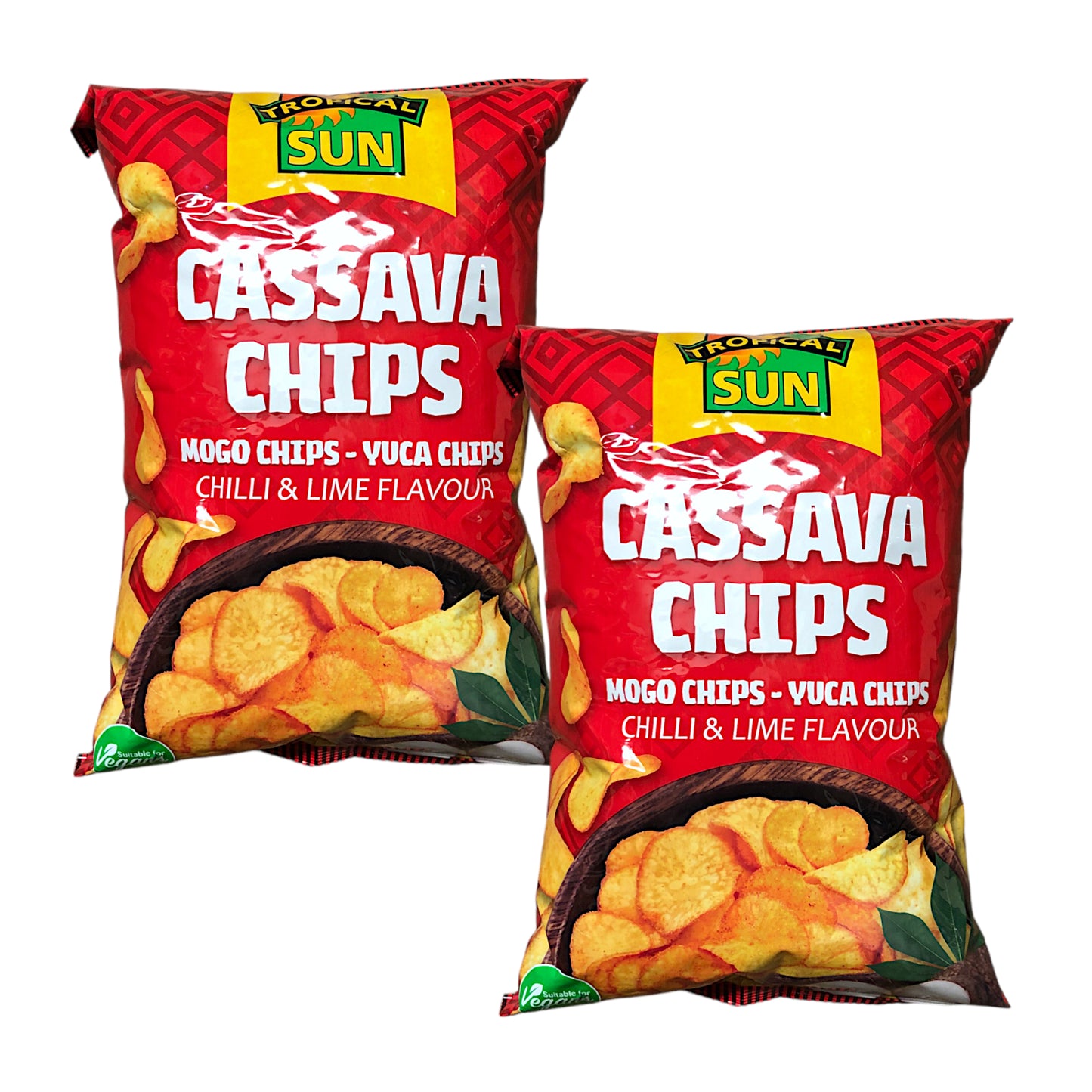 TROPICAL SUN Cassava Chips Unsalted / Salted / Barbecue / Chilli - 2 x 80 gr. pack