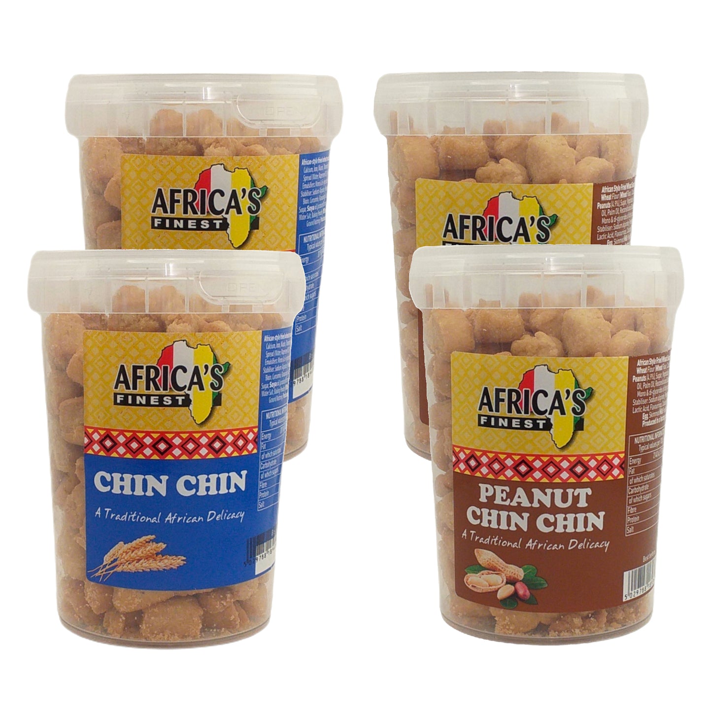 AFRICA FINEST Chin Chin Original / Peanut - 2 x 250 gr. pack