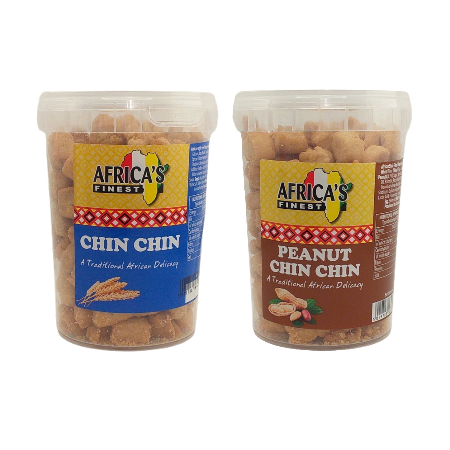 AFRICA FINEST Chin Chin Original / Peanut - 2 x 250 gr. pack