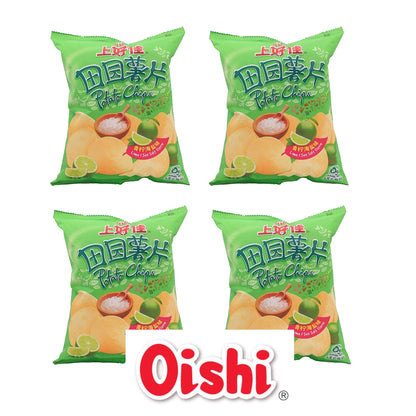 OISHI Lime Crisps - 2x 50 gr. pack.