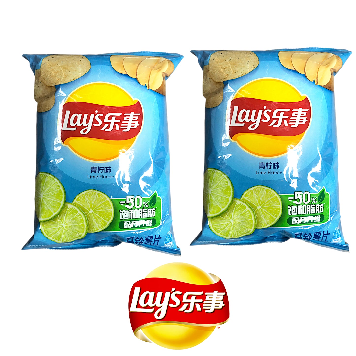 LAYS Cuttlefish / Crab / Cucumber / Lime / Hot Pot / Seaweed Crisps CHINA IMPORT - 2 x 70 gr. pack