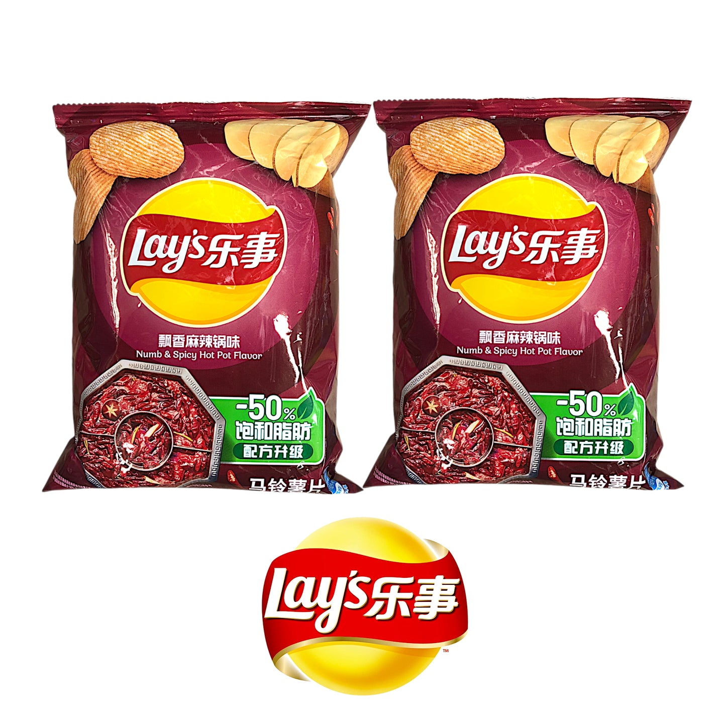 LAYS Cuttlefish / Crab / Cucumber / Lime / Hot Pot / Seaweed / Octopus / Taro / Tomato Crisps - 2 x 70 gr. pack