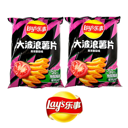 LAYS Cuttlefish / Crab / Cucumber / Lime / Hot Pot / Seaweed / Octopus / Taro / Tomato Crisps - 2 x 70 gr. pack