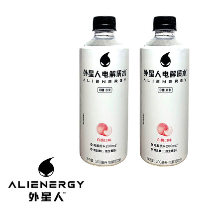 ALIENERGY Energy Drink White Peach / Lychee / Grapefruit / Lime - 2 x 500 ml. bottle