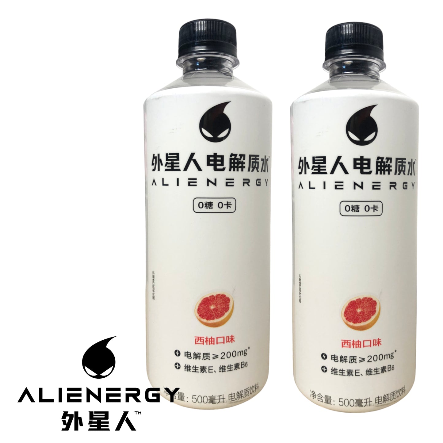 ALIENERGY Energy Drink White Peach / Lychee / Grapefruit - 2 x 500 ml. bottle