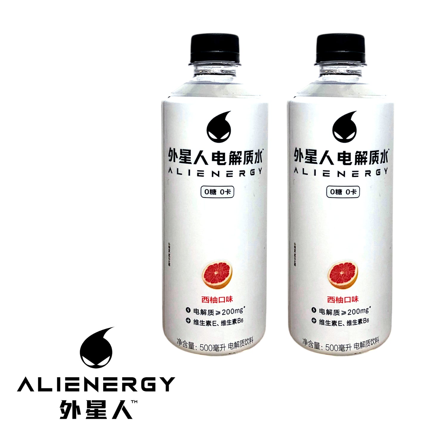 ALIENERGY Energy Drink White Peach / Lychee / Grapefruit / Lime - 2 x 500 ml. bottle