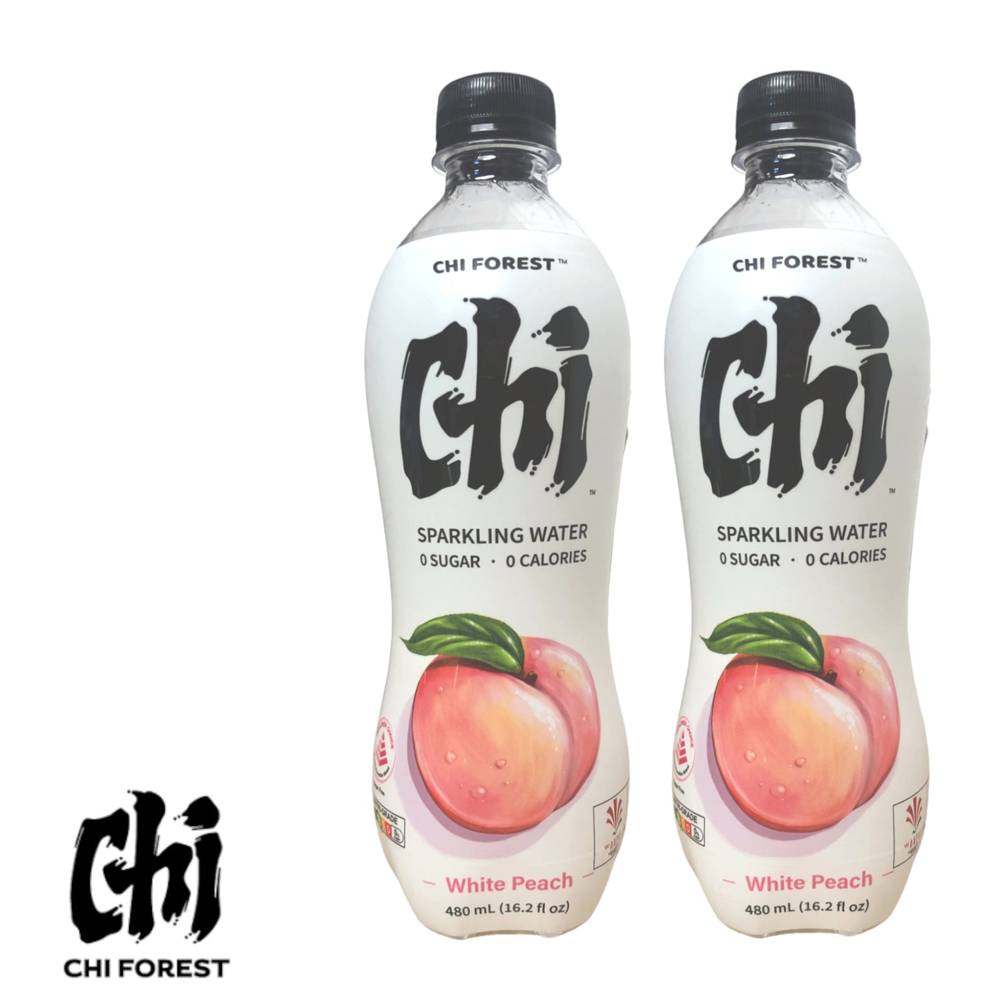 CHI FOREST Sparkling Water Apple / Lychee / Peach - 2 x 480 ml. bottle