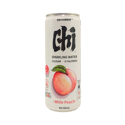 CHI Forest Sugar-Free 0 Calories Lychee / White Peach / Lime Fruit Sparkling Drink - 2 x 330 ml. can