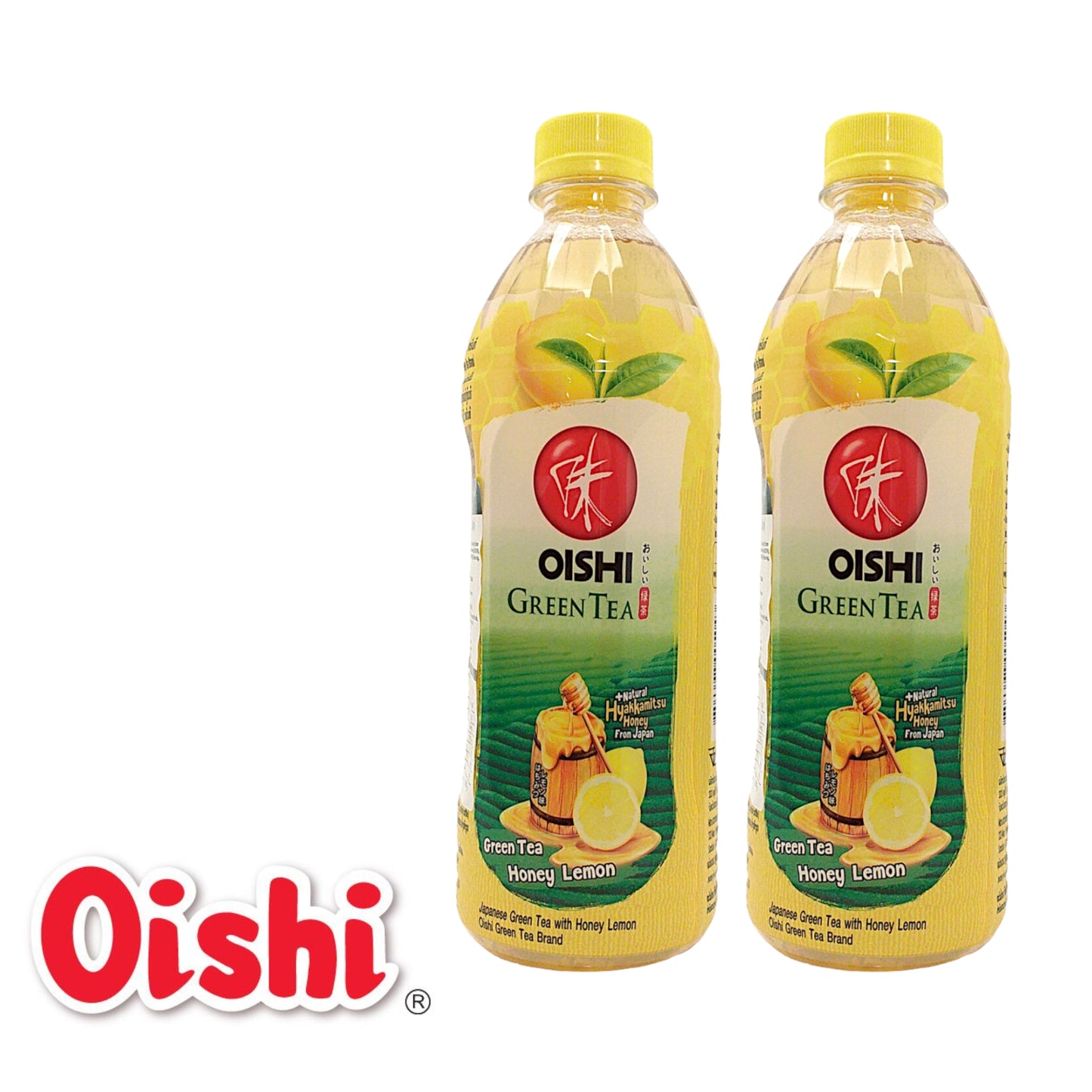 OISHI Green Tea Original / Honey Lemon / Genmai - 2 x 500 ml. bottle