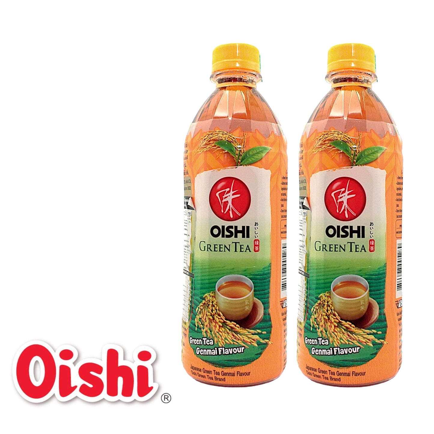 OISHI Green Tea Original / Honey Lemon / Genmai - 2 x 500 ml. bottle