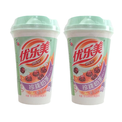 XIANG PIAO PIAO Milk Bubble Tea Peach / Cheese / Milk - 2 x 70 gr. cup