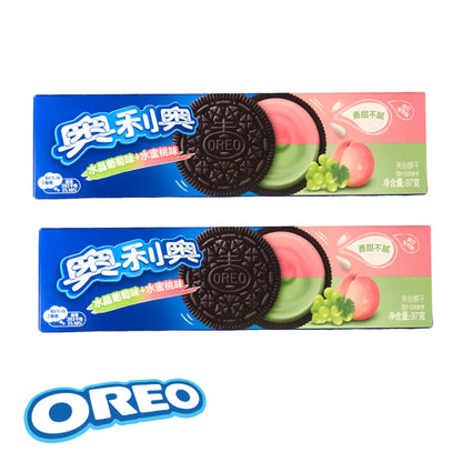 OREO Cookies China Import Cake / Rose / Grape Peach / Macha / Peach Oolong - 2 x 97 gr. box