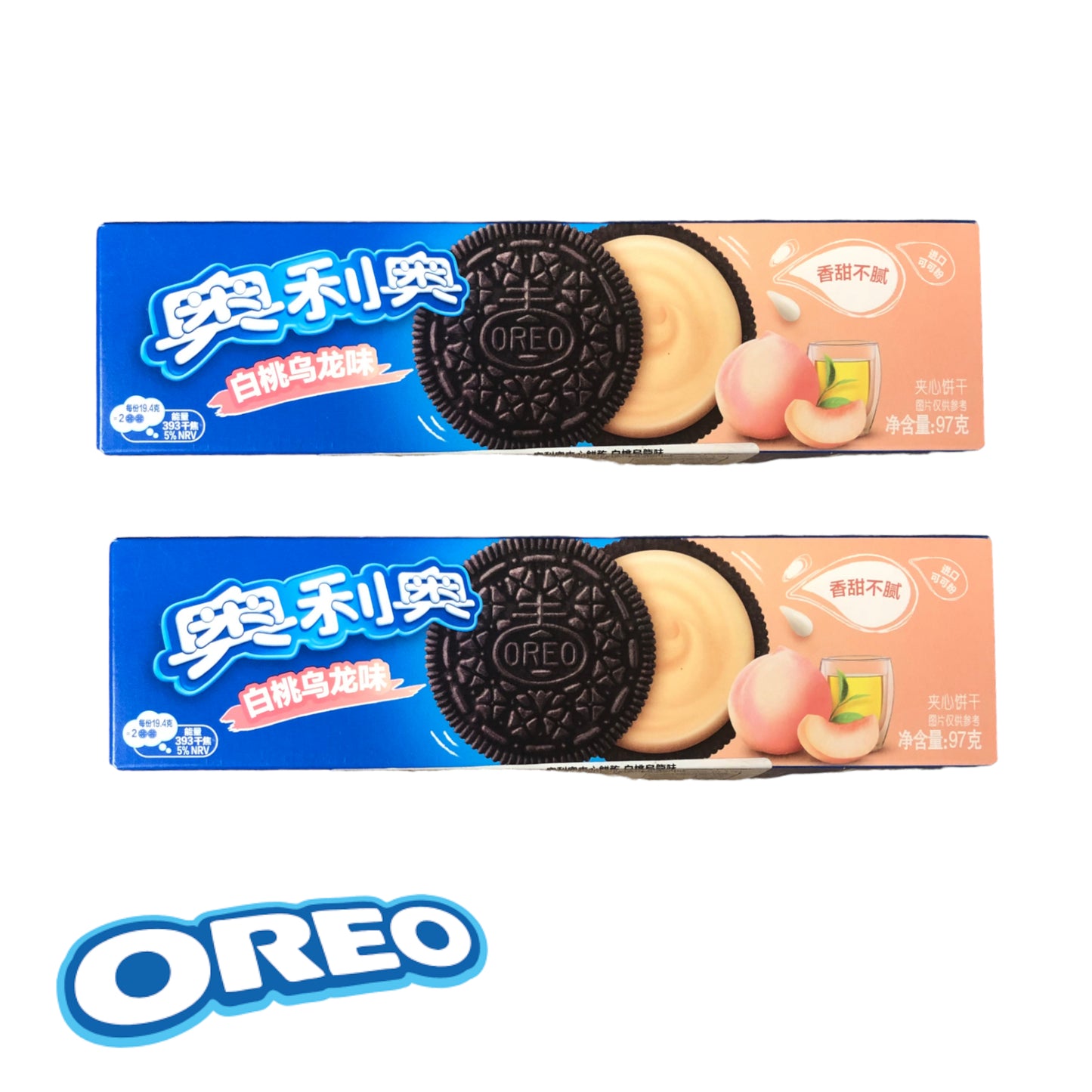 OREO Cookies China Import Cake / Rose / Grape Peach / Macha / Peach Oolong - 2 x 97 gr. box