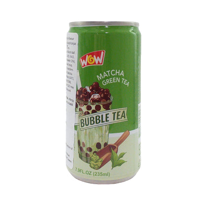 WOW Matcha Green Bubble Tea - 2 x 235 ml. pack