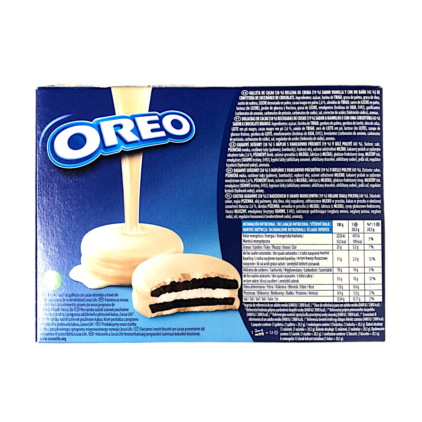 OREO Banadas Covered Chocolate / White Chocolate EU Import - 246 gr. box