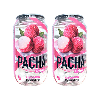 PACHA Lychee / Mojito / Peach / Strawberry Sparkling Drink - 2 x 330 ml can