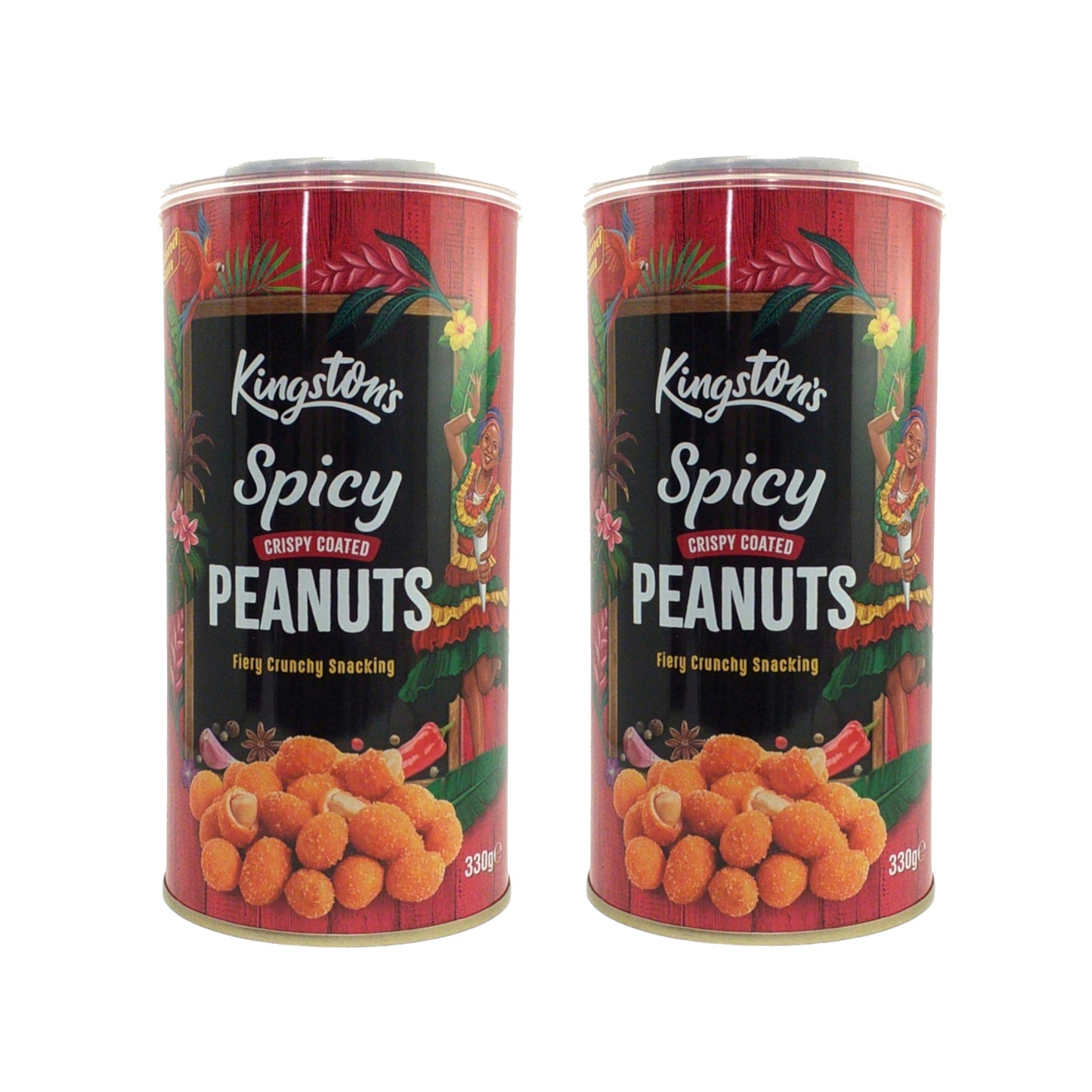 KINGSTON'S Peanuts Crispy Coconut Spicy Barbecue - 2 x 330 gr. pack