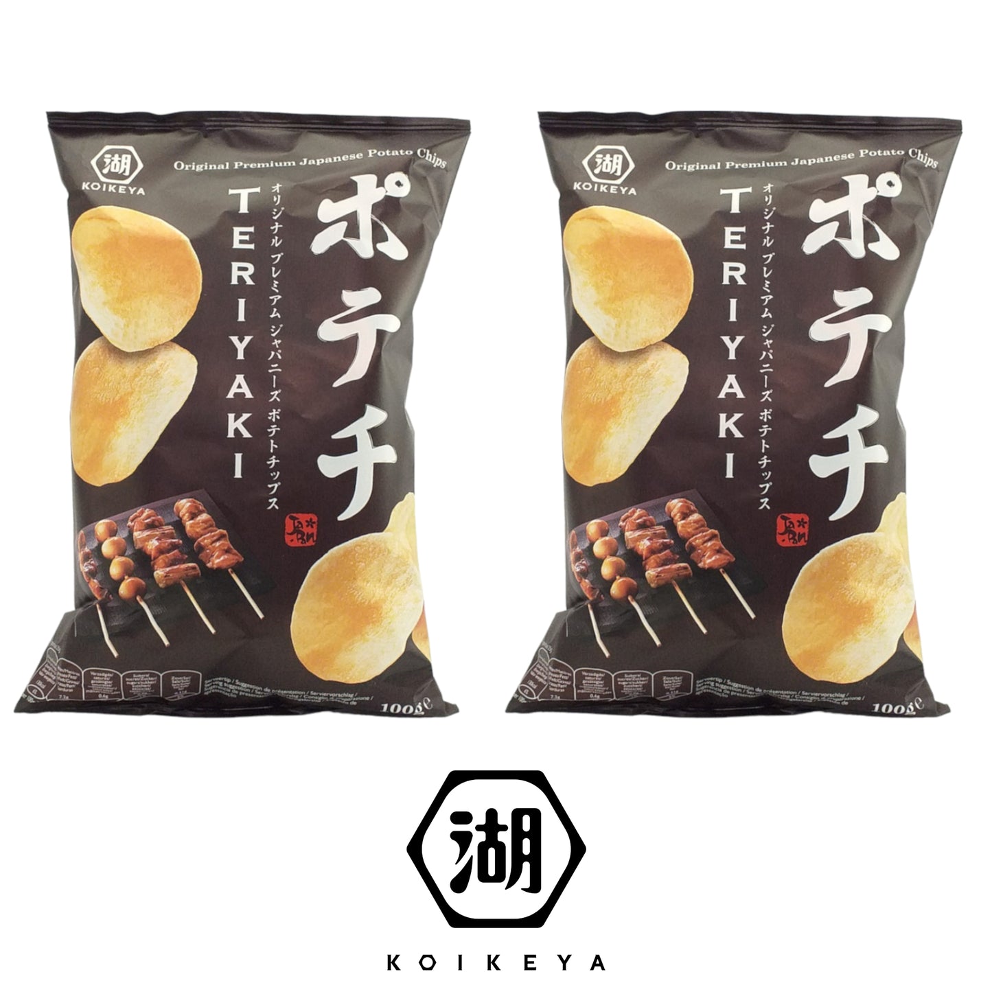 KOIKEYA Teriyaki / Wasabi / Pickled Plum crisps - 2 x 100 gr. pack