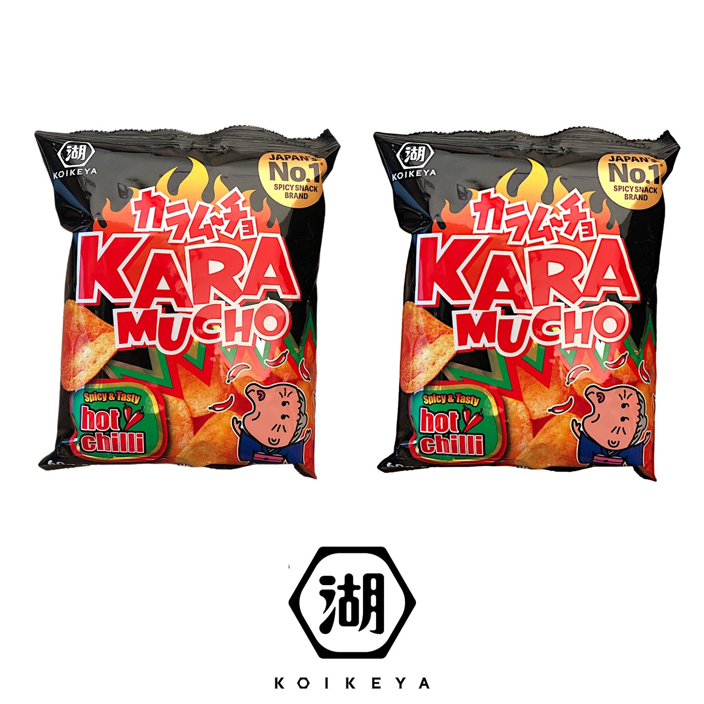 KOIKEYA KARA MUCHO Hot Chilli Ridged / Flat - 2 x 60 gr. packs