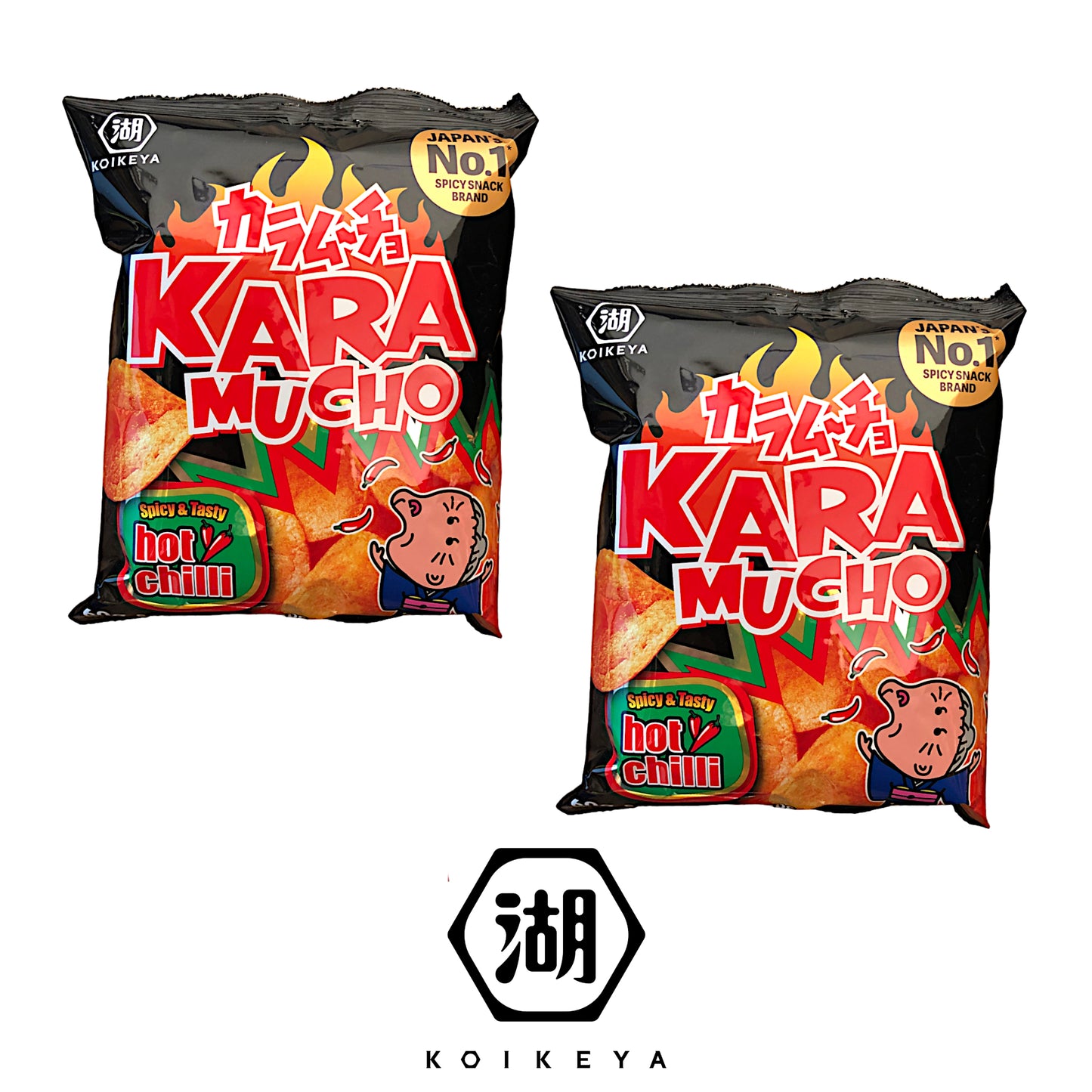 KOIKEYA KARA MUCHO Hot Chilli Ridged / Flat - 2 x 60 gr. packs