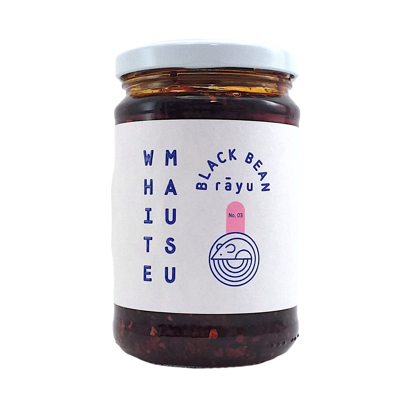 WHITE MAUSU Peanut Rayu / Black Bean Rayu / Hot Peanut Rayu / Chilli Oil - 240 gr. jar