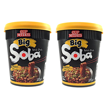 NISSIN BIG SOBA Classic / Chilli / Teriyaki Instant Noodles Cup - 2 X 113 gr. cup