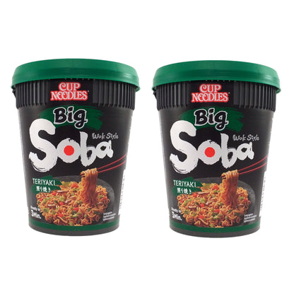 NISSIN BIG SOBA Classic / Chilli / Teriyaki Instant Noodles Cup - 2 X 113 gr. cup