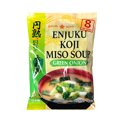 HIKARI MISO Enjuku Koji Miso Soup Tofu / Fried Tofu / Wakame Seaweed / Green Onion - 2 x 154 gr. pack