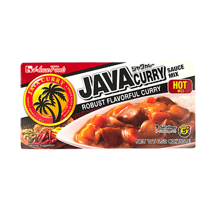 HOUSE FOODS JAVA Curry Cubes Medium Hot / Hot - 185 gr. pack