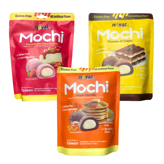 ROYAL FAMILY Mochi Maple Syrup / Strawberry Cheesecake / Tiramisu Cream - 180 gr. pack