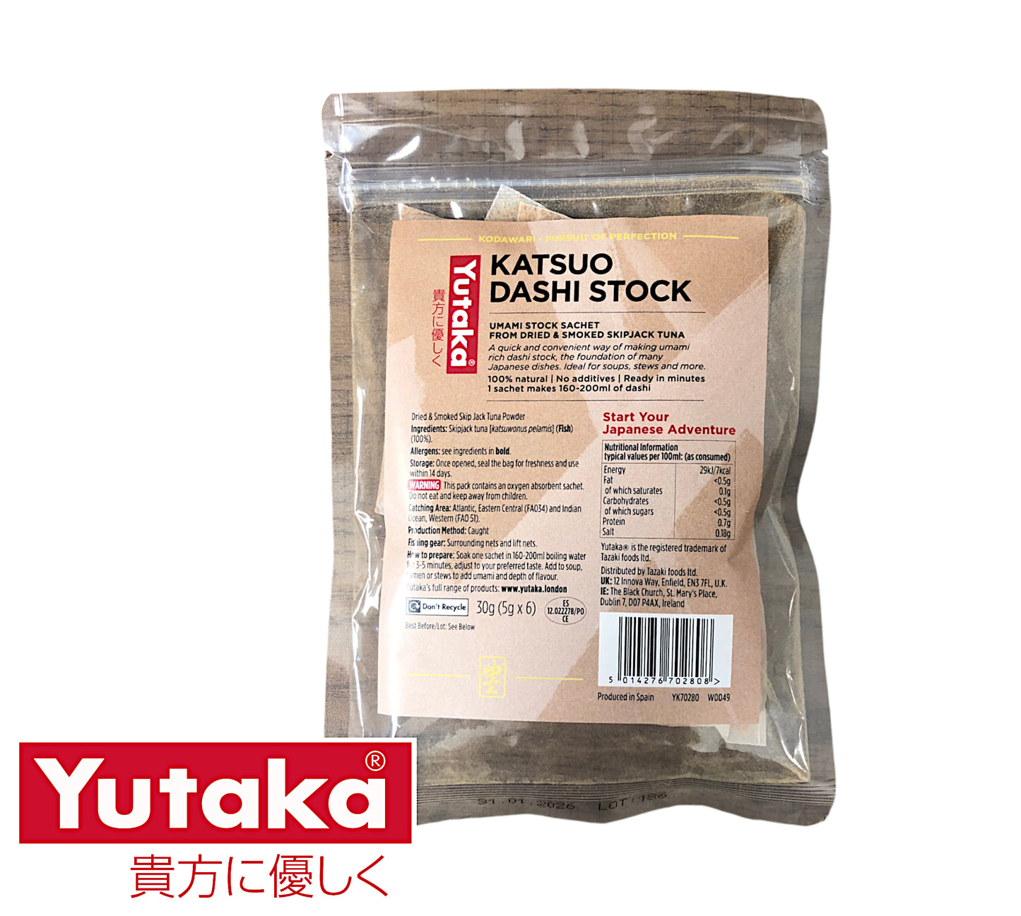 YUTAKA Katsuo Dashi Stock - 30 gr. pack