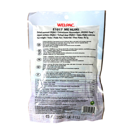 WELPAC Hijiki Dried Seaweed - 56.7 gr. pack