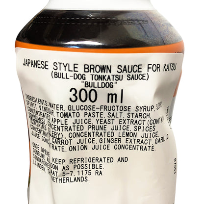 BULLDOG Tonkatsu Sauce Japanese Brown Sauce for Katsu - 300 gr. bottle