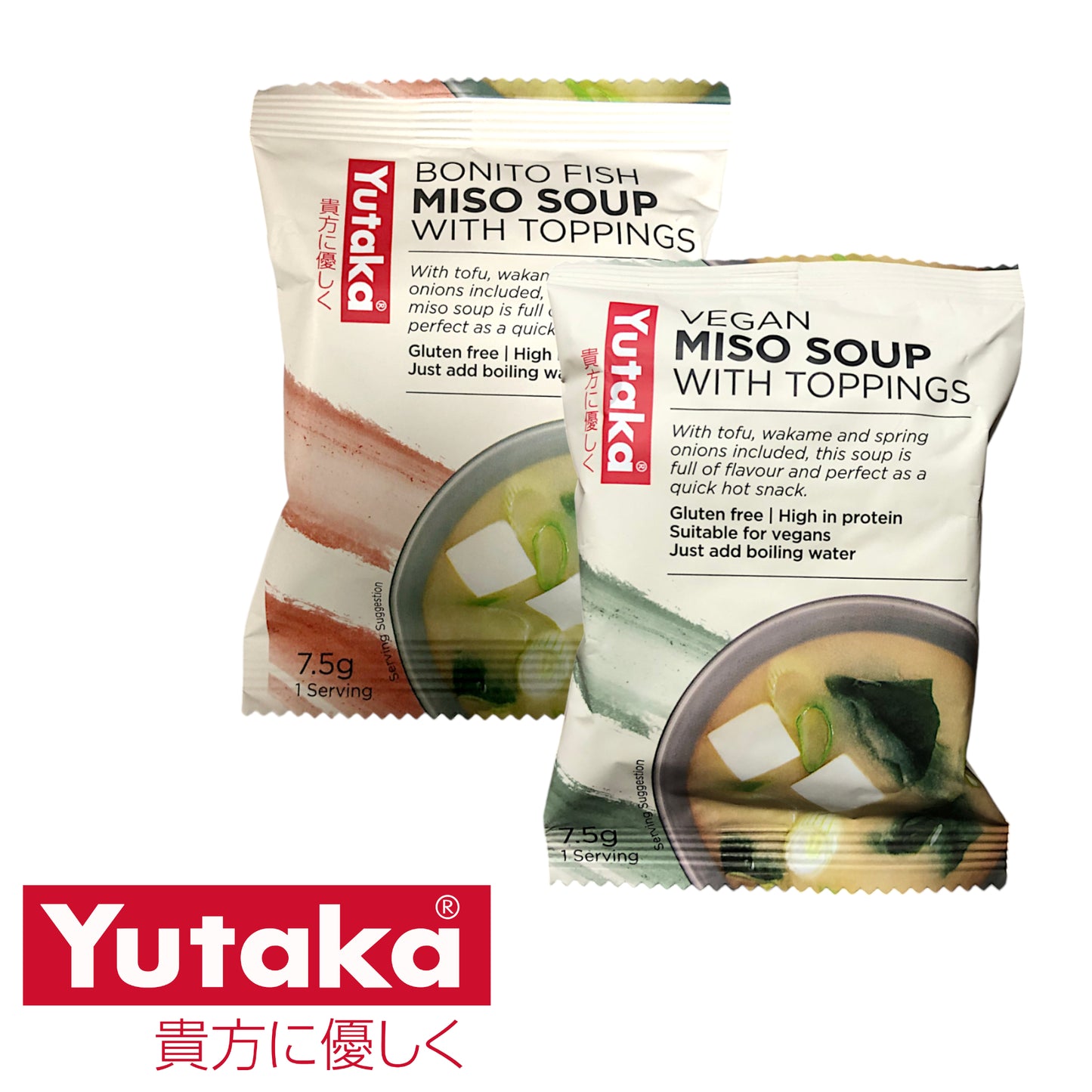 YUTAKA Miso / Bonito Fish Soup 1 Serving - 2 x 75 gr. pack