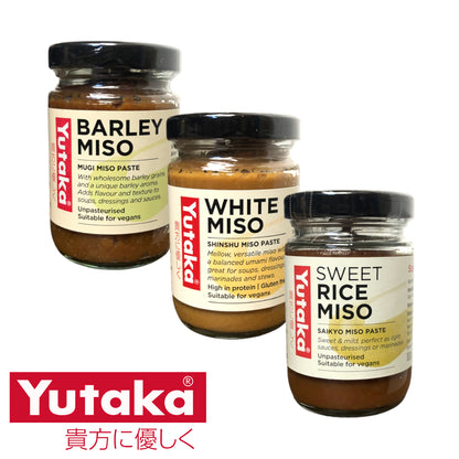 YUTAKA Miso Paste Sweet Rice / Barley / White Miso - 100 gr. jar