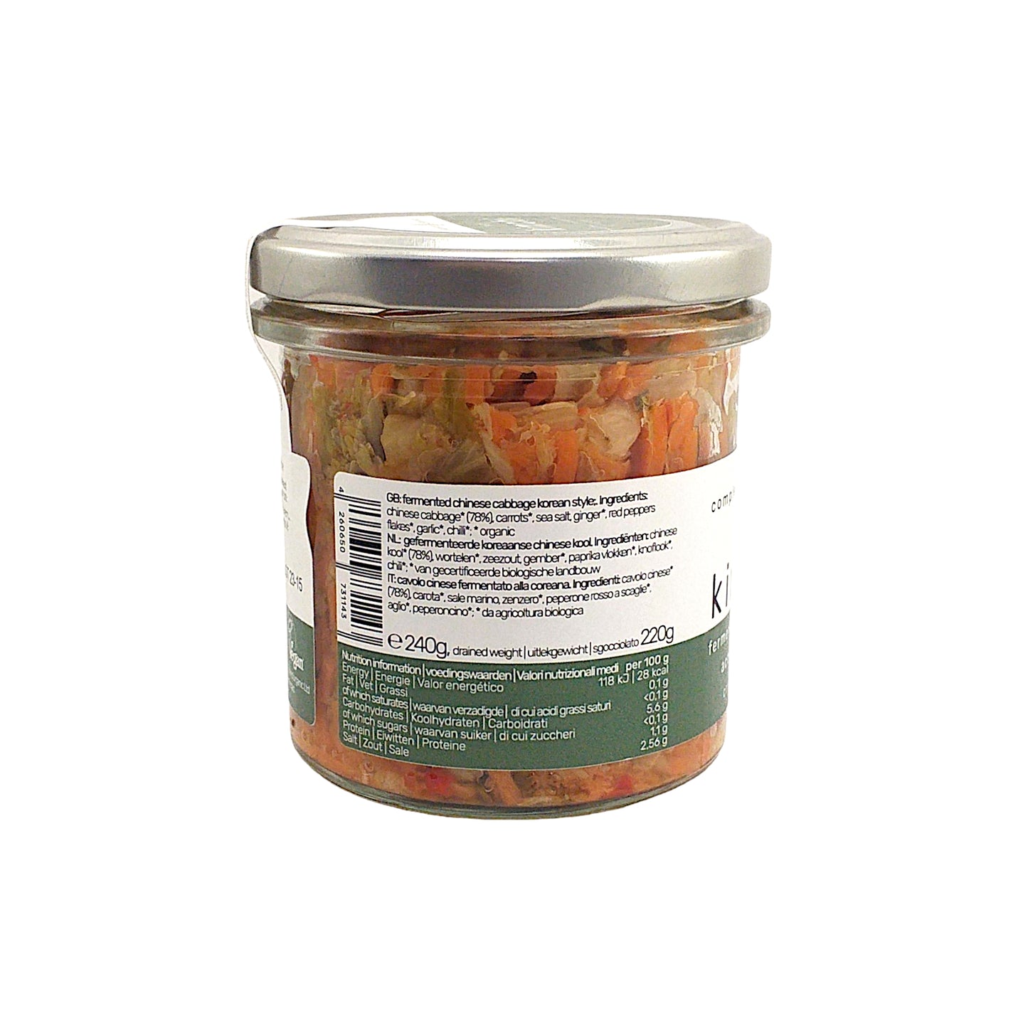 COMPLETELY ORGANICS Kimchi Mild / Original / Spicy - 220 gr. pot