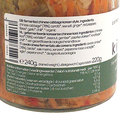 COMPLETELY ORGANICS Kimchi Mild / Original / Spicy - 220 gr. pot