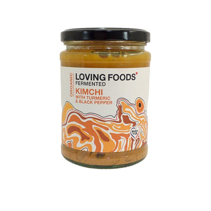 LOVING FOODS Organic Kimchi Vegan Original /  Hot'n'Smoky / Black Pepper Turmeric - 475 gr. jar