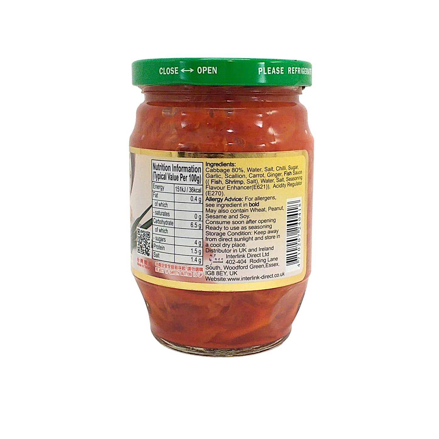 HONOR HWA NAN Kimchi - 369 gr. jar